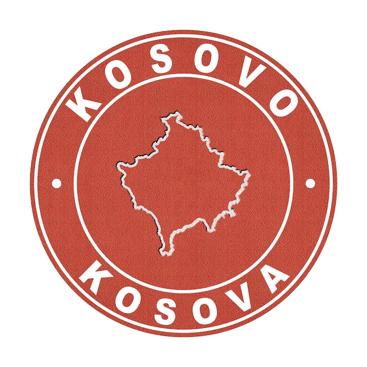 Foto mapa de la ruta de corte de la cancha de tenis de kosovo