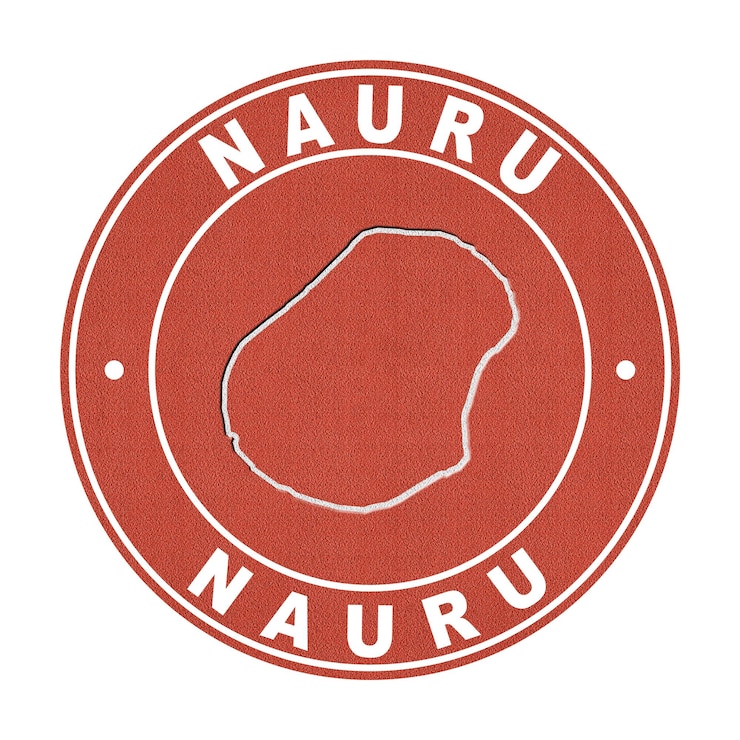 Foto mapa de la ruta de corte de la cancha de tenis de nauru