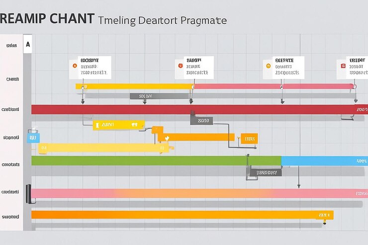 Foto mapa de ruta diagrama de línea de tiempo plantillas de diagrama de gantt