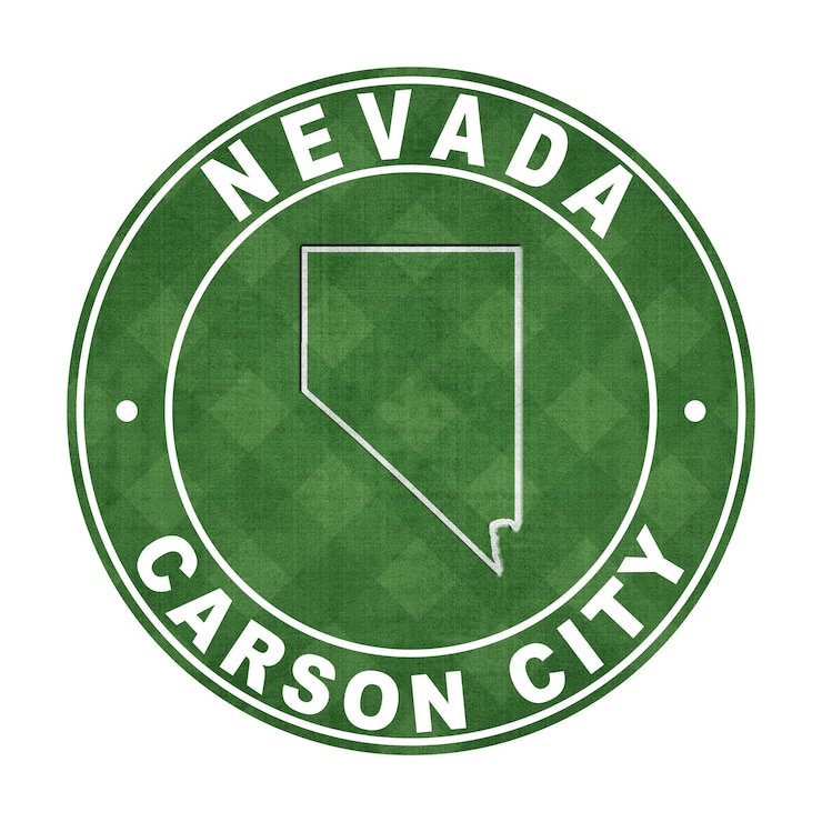 Foto mapa de la ruta de recorte del campo de fútbol de nevada