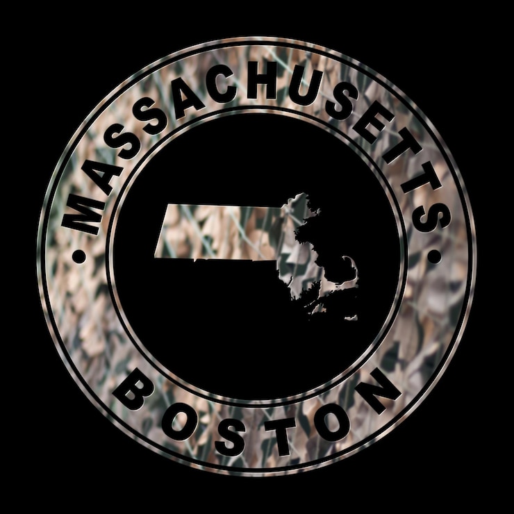 Foto mapa del sello militar de massachusetts