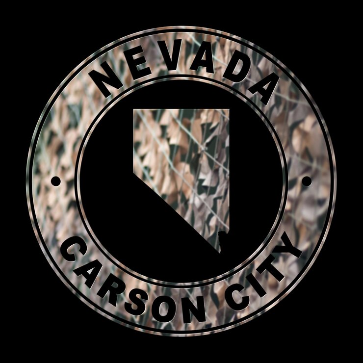 Foto mapa del sello militar de nevada
