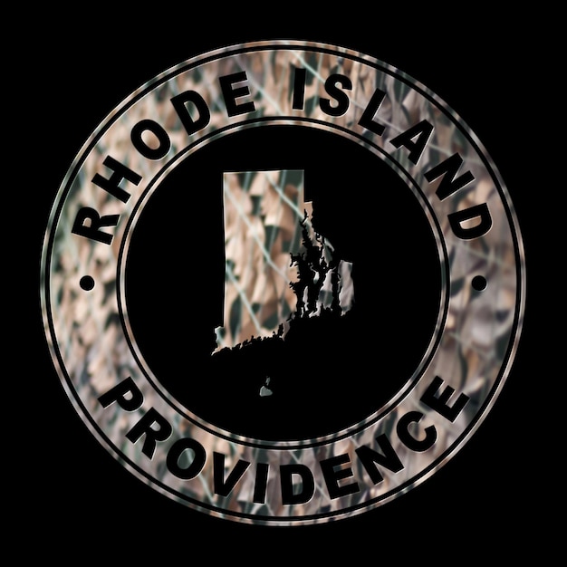 Mapa del sello militar de Rhode Island
