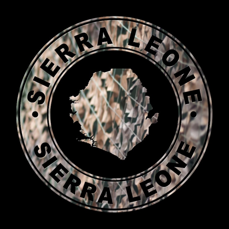 Foto mapa del sello militar de sierra leona
