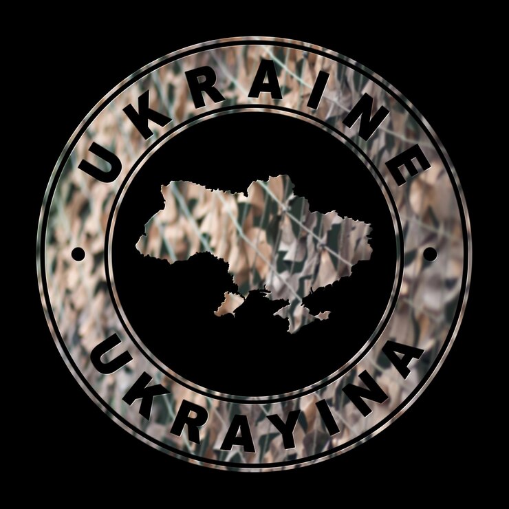 Foto mapa del sello militar de ucrania