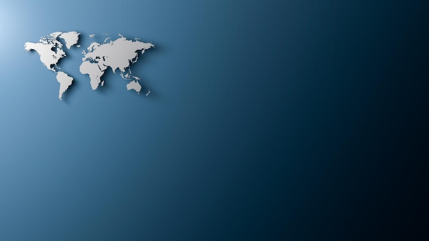 El mapa sobre un fondo azul
