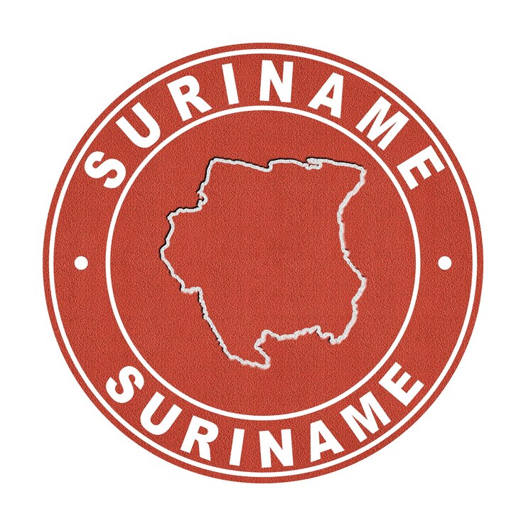 Foto mapa de suriname pista de corte de canchas de tenis