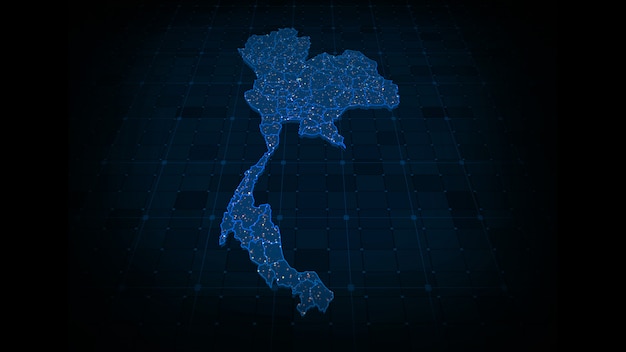 El mapa de Tailandia