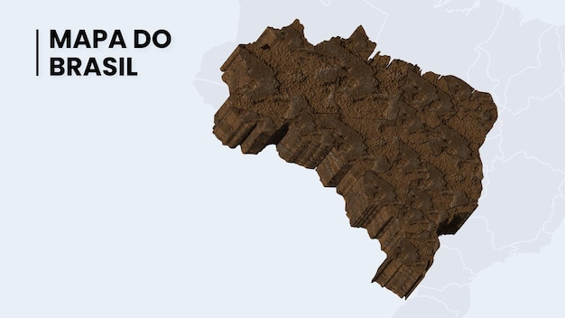 Foto mapa del terreno de brasil mapa del suelo de brasil