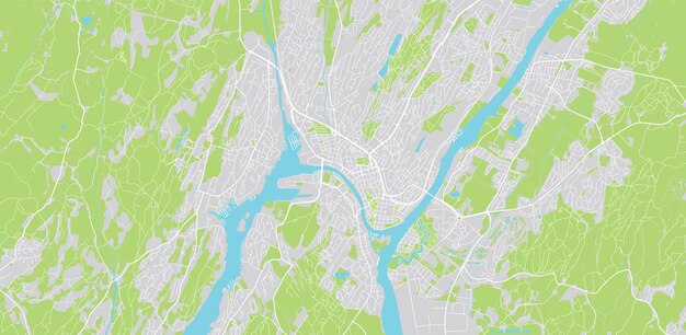 Mapa urbano da cidade de Fredrikstad Noruega Europa