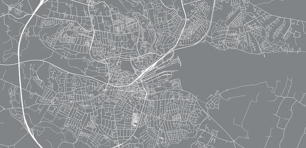 Mapa urbano vetorial da cidade de Kolding Dinamarca