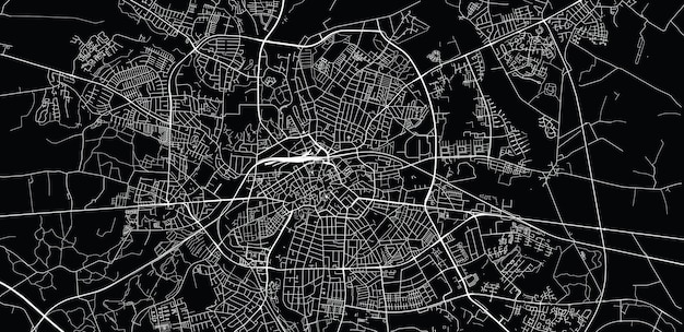 Mapa urbano vetorial da cidade de Odense, Dinamarca