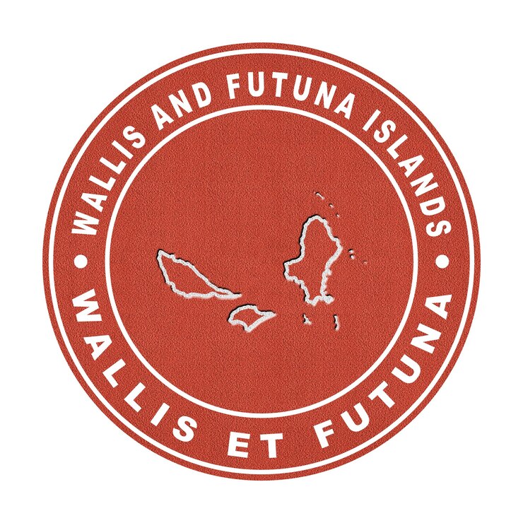 Foto mapa de wallis y futuna pista de corte de canchas de tenis
