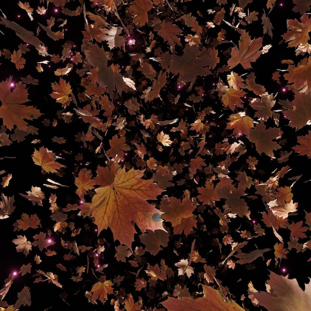 Maple Leaves Fall Background para publicidade na natureza e cena publicitária