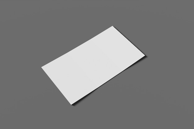 Maqueta en blanco de negocios o tarjeta de presentación sobre un fondo gris 3D rendering