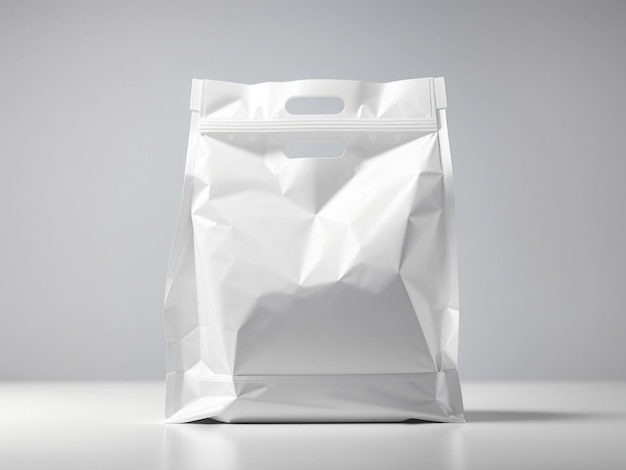 Maqueta de bolsa de plástico lista para su diseño Lienzo en blanco para la creatividad