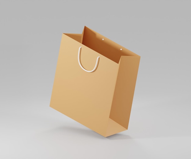 Maqueta del bolso de compras de papel
