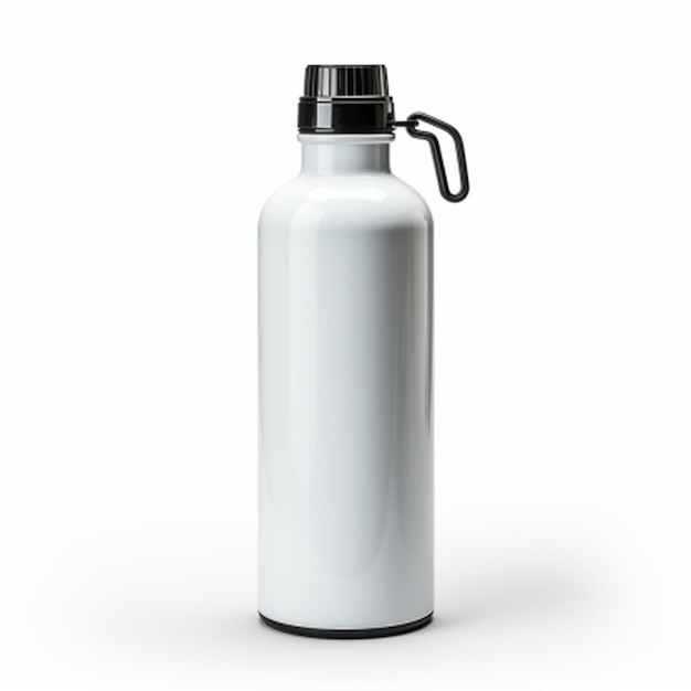 Foto maqueta de una botella de agua potable