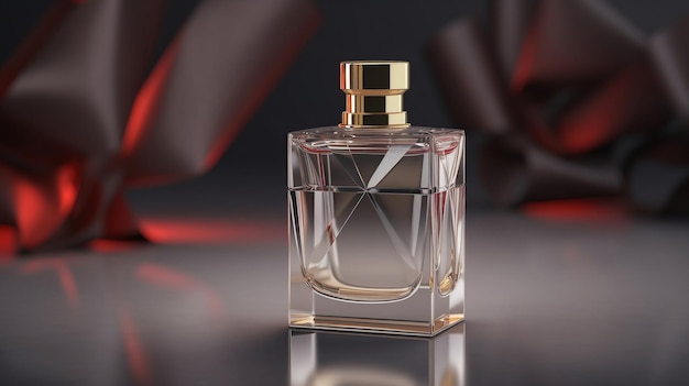 maqueta de botella de perfume estilo minimalista