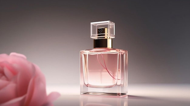 maqueta de botella de perfume estilo minimalista