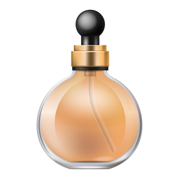 Maqueta de botella de perfume Ilustración realista de maqueta de botilla de perfume para diseño web en blanco