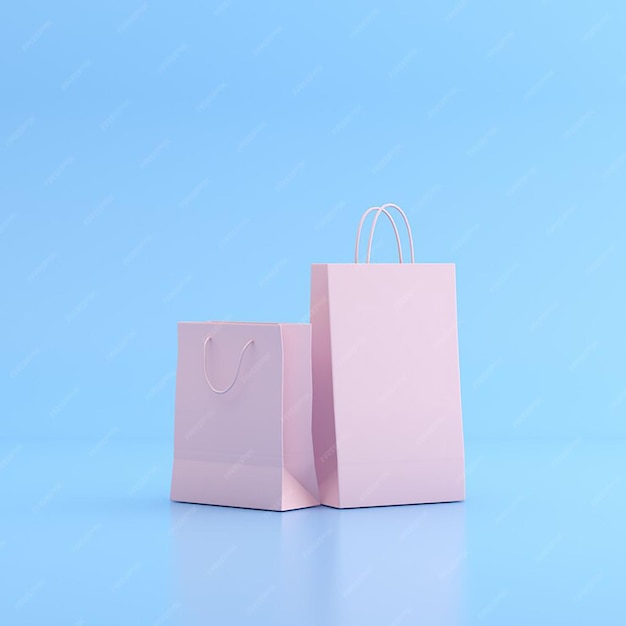 Maqueta de caja de regalo en el espacio rosa