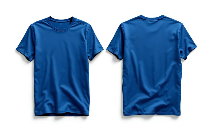Maqueta de camiseta azul