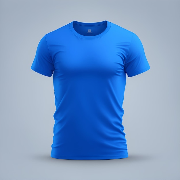 Maqueta de camiseta azul