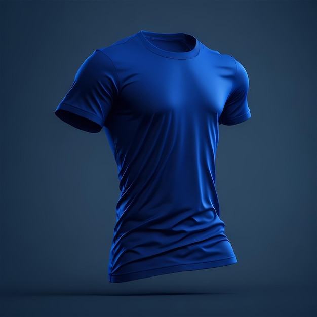 Maqueta de camiseta azul