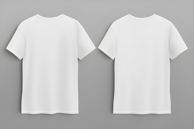 Foto maqueta de camiseta blanca aislada sobre fondo gris