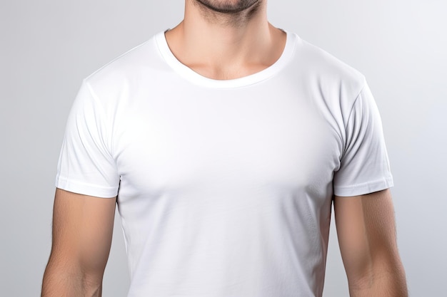 Maqueta de camiseta blanca para combinaciones de atuendos minimalistas y elegantes