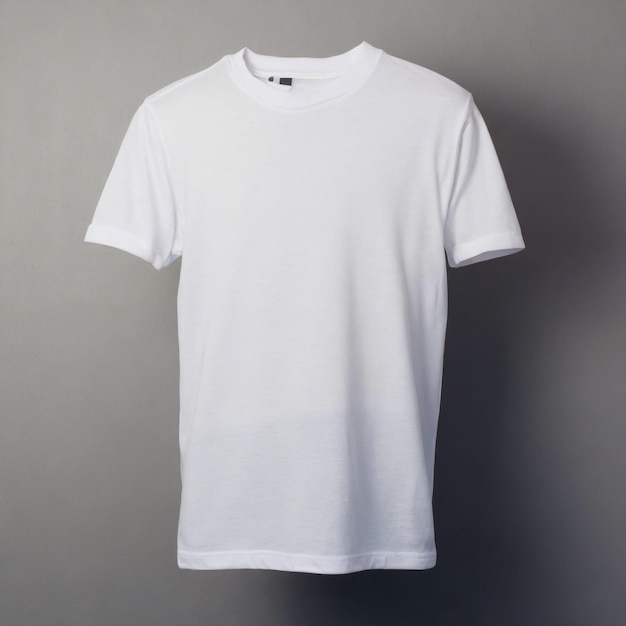 Maqueta de camiseta blanca delantera utilizada como plantilla de diseño camiseta en blanco aislada en blanco