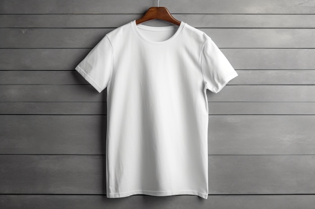 Maqueta de camiseta blanca de diseño sin complicaciones con fondo blanco