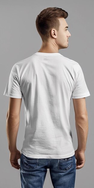 Maqueta de una camiseta blanca para hombres