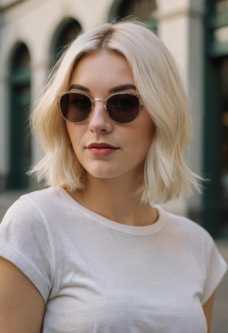 Maqueta de camiseta blanca de mujer