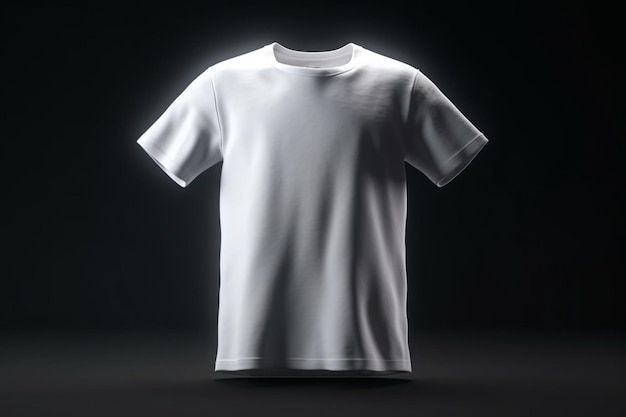 Maqueta de camiseta blanca vacía 3D de atuendo multiusos para cualquier ocasión