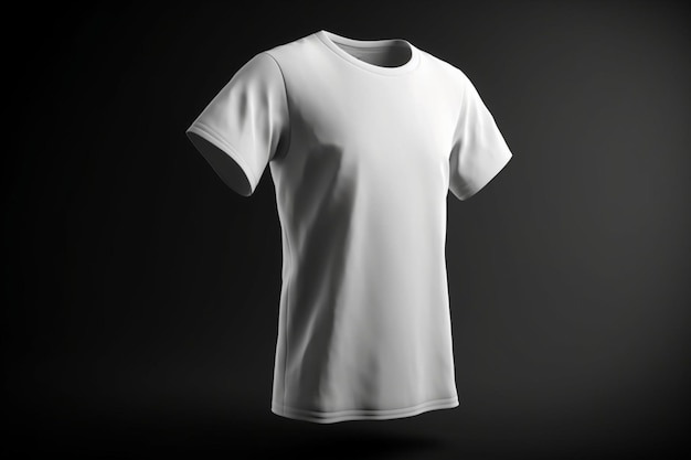 Maqueta de camiseta blanca vacía en 3D versátil y práctica para cualquier diseño