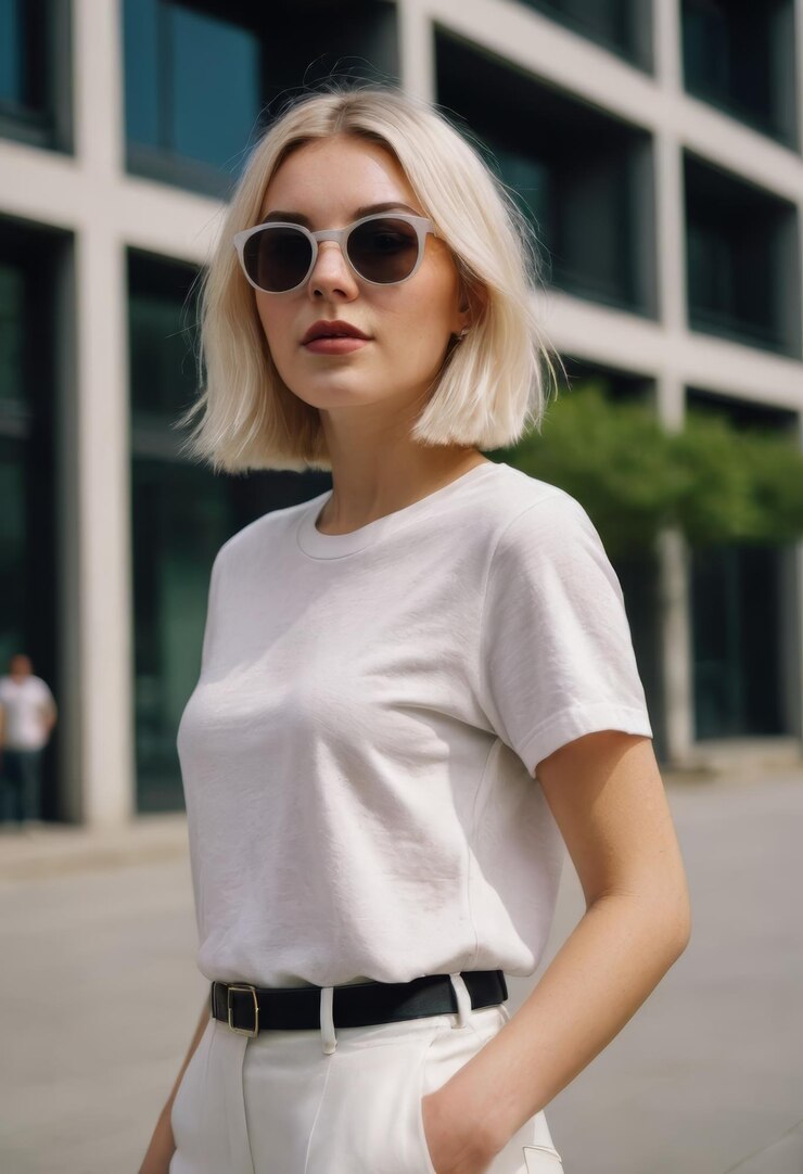 Maqueta de camiseta blanca