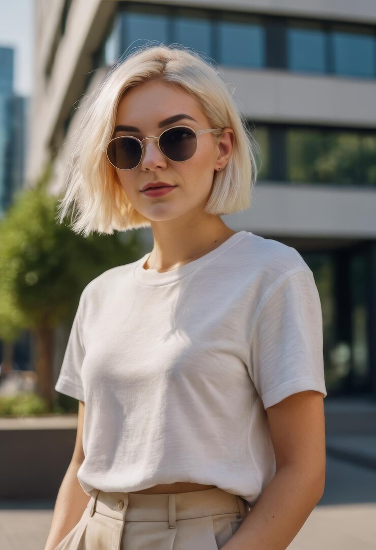Maqueta de camiseta blanca