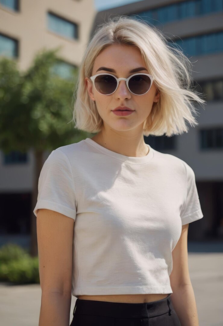 Maqueta de camiseta blanca