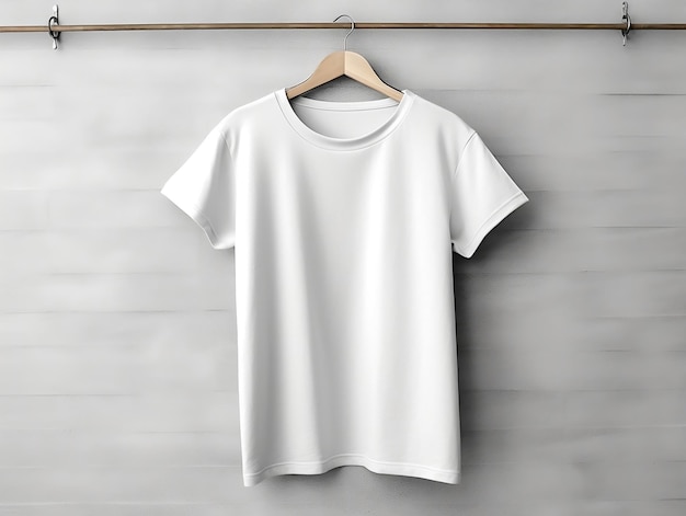 Maqueta de camiseta femenina camiseta blanca extragrande