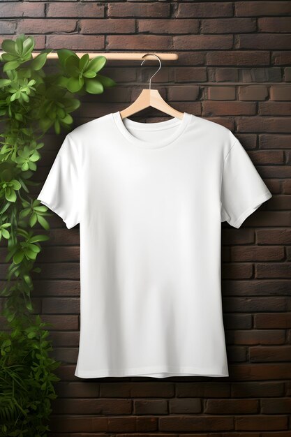 Una maqueta de camiseta de lienzo Bella esencial blanca