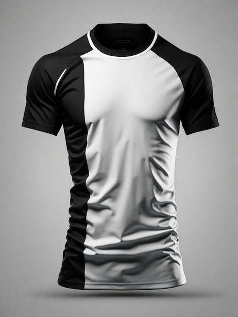 Maqueta de camiseta negra con vista frontal con fondo blanco