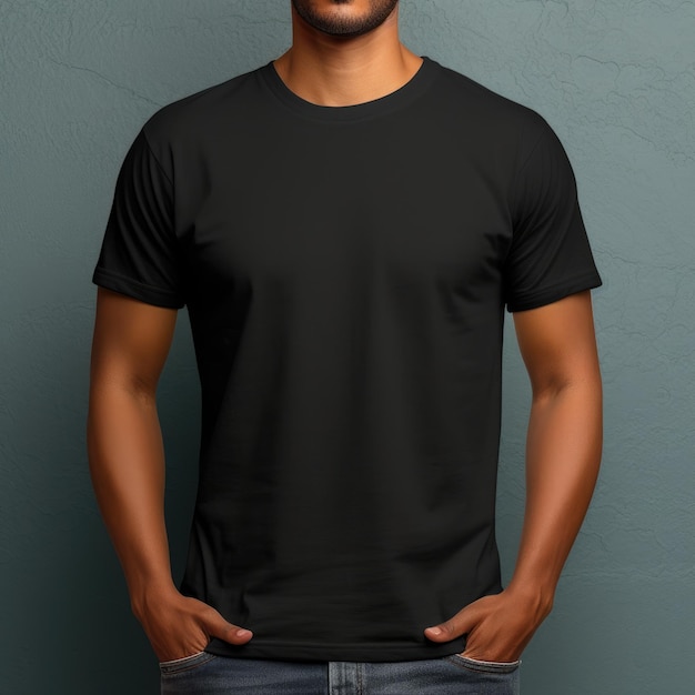 Maqueta de camiseta negra