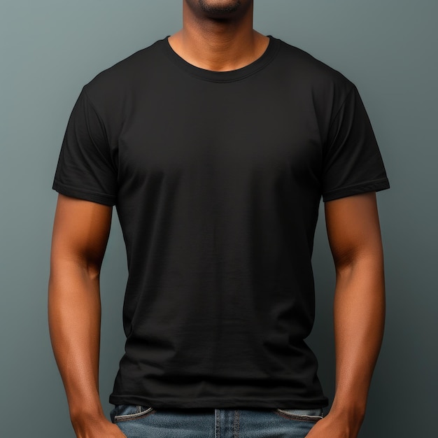 Maqueta de camiseta negra