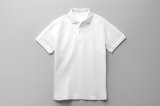 Maqueta de camiseta polo blanca con un estilo de delicadeza sutil