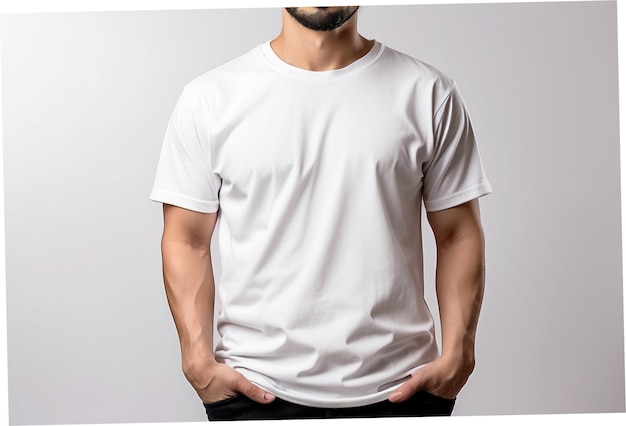 Maqueta de camiseta simple para hombres