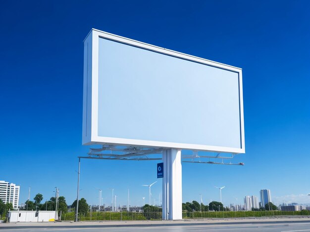 Maqueta de cartelera blanca ideal para campañas publicitarias llamativas generadas por IA