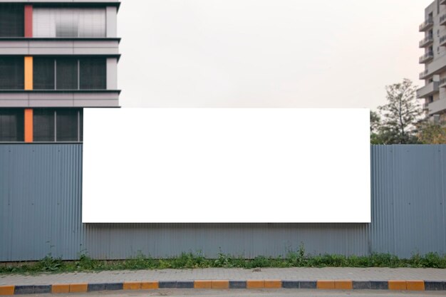 Foto maqueta de cartelera en el costado de un edificio