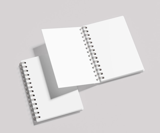 maqueta de cuaderno en blanco